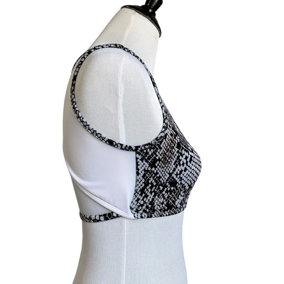 Beth Richards Womens Snake Print Tankini Bikini Swim Top Sz Small Back Cutout - Picture 4 of 6